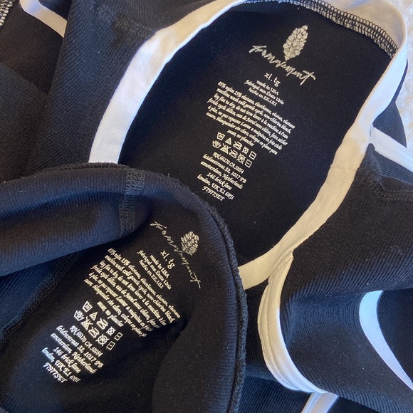 NEW! FREE PEOPLE MOVEMENT Parisienne Colorblock Set L/XL Black White Top Shorts - Picture 14 of 17